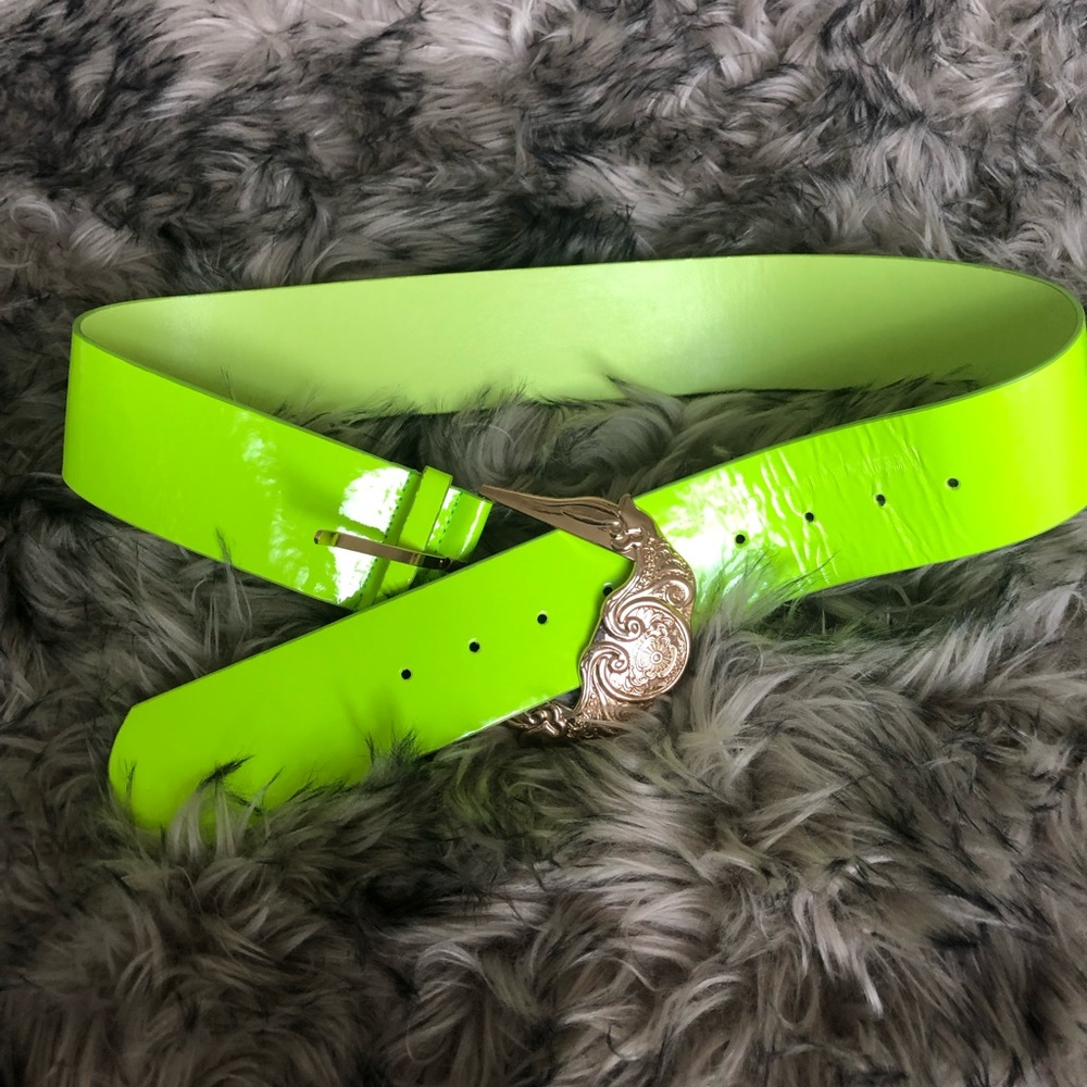 Oversized highlighter green belt
